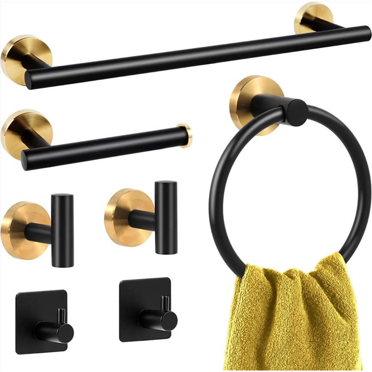 QIANXING 10 Piece Bathroom Accessories Set Towel Rack 304